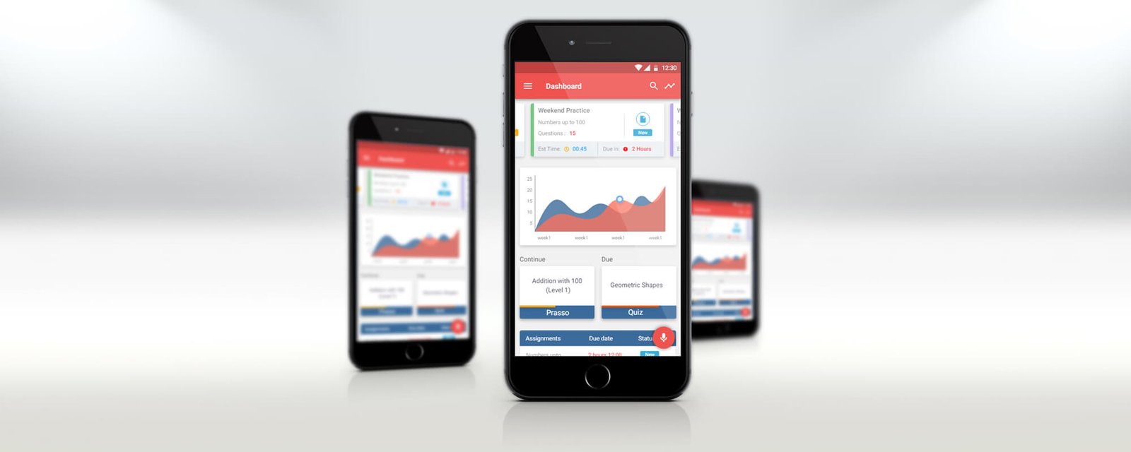 HeyMath Student App home and learning screens